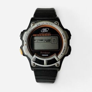 Vintage Armitron Pro Sport Black and Silver Watch